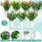 7-Set Artificial Flower Centerpieces – Colorful Faux Flowers & Eucalyptus in Metal Pots for Home & Outdoor Decor